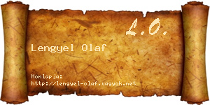 Lengyel Olaf névjegykártya